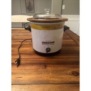 Rival Crock Pot Slow Cooker 3150/2 3.5 Qt Removable Stoneware Glass Lid Vintage